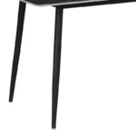 Dining table Gustas black marble sintered stone-black metal  leg 140x80x75cm - Слика 3