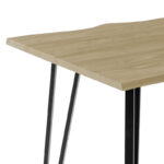 Dining table Izzac pakoworldwith MDF surface in sonoma - black metal legs 140x80x76 cm - Слика 2