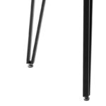 Dining table Izzac pakoworldwith MDF surface in sonoma - black metal legs 140x80x76 cm - Слика 3