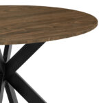 Kitchen table Jeston MDF walnut-black metal leg D120x75cm - Image 3