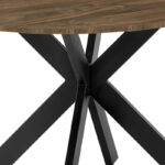 Kitchen table Jeston MDF walnut-black metal leg D120x75cm - Image 4