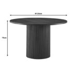 Kitchen table Mesa MDF in walmut color D120x75cm - Слика 4