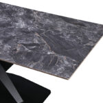 Kitchen table Tafel sintered black stone with black metal legs 180x90x76cm - Слика 4