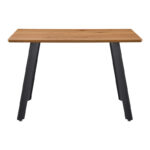 Dining table Toafel MDF in natural color with black metal legs 120x80x75cm - Image 2
