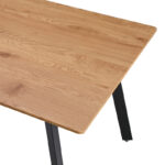 Dining table Toafel MDF in natural color with black metal legs 120x80x75cm - Image 4