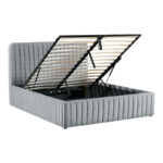 Double bed Zilin charcoal fabric 160x200cm - Слика 3