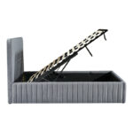 Double bed Zilin charcoal fabric 160x200cm - Слика 4