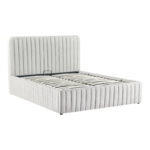 Double bed Zilin gray-beige fabric With storage space 160x200cm - Слика 2