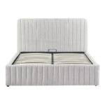 Double bed Zilin gray-beige fabric With storage space 160x200cm - Слика 5