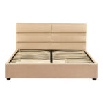 Anay double bed with drawer beige fabric 160x200cm - Image 5