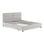 Anay double bed with drawer fabric gray 160x200cm - Слика 4