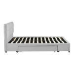 Anay double bed with drawer fabric gray 160x200cm - Слика 5