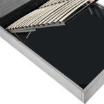 Sonnie double bed with storage space charcoal fabric 150x200cm - Image 6