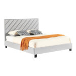 Double bed Franky pu gray 160x200cm