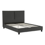 Double bed Majus charcoal-beige fabric 160x200cm - Слика 2
