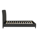 Double bed Majus charcoal-beige fabric 160x200cm - Слика 3