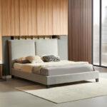 Double bed Majus grey-beige fabric 160x200cm - Слика 2
