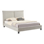 Брачен кревет Маџус сиво-беж материјал 160x200 см