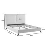 Double bed Majus grey-beige fabric 160x200cm - Слика 6