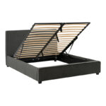 Double bed Bedkapakoworld dark grey fabric 160x200cm - Слика 4