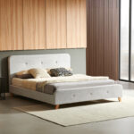 Double bed Restel grey fabric 160x200cm - Слика 2