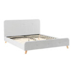 Double bed Restel grey fabric 160x200cm - Слика 3