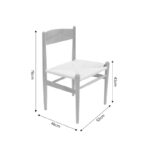 Conan chair natural beech wood-seat natural rope 52x46x78cm - Слика 6