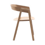 Rayson armchair natural oak wood 54x56x78cm - Image 3