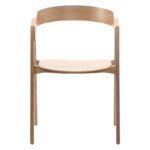 Rayson armchair natural oak wood 54x56x78cm - Image 4