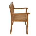 Two-seater bench Jerdu natural acacia wood 120x61x87cm - Слика 3