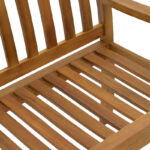 Two-seater bench Jerdu natural acacia wood 120x61x87cm - Слика 5