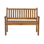 Two-seat bench Trico acacia wood natural 120x62x95cm - Image 2