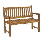 Клупа со две седишта Trico акација од природно дрво 120x62x95 см