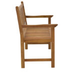 Two-seat bench Trico acacia wood natural 120x62x95cm - Image 3