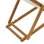 Chaise longue Franclow acacia wood natural-cloth pvc white - Слика 5