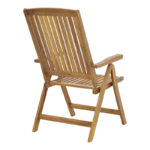 5-seat armchair Zerco folding acacia wood natural 61x65x110cm - Слика 3