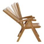 5-seat armchair Zerco folding acacia wood natural 61x65x110cm - Слика 4