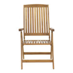 5-seat armchair Zerco folding acacia wood natural 61x65x110cm - Слика 5