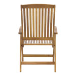 5-seat armchair Zerco folding acacia wood natural 61x65x110cm - Слика 6