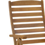 Foldable 5 position armchair Warmo acacia wood natural 62x66x110cm - Image 5