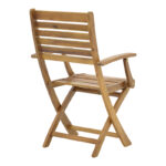 Gorpo folding armchair natural acacia wood 57x59x93cm - Image 2