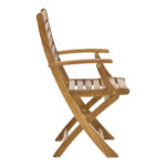Gorpo folding armchair natural acacia wood 57x59x93cm - Image 3