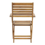 Gorpo folding armchair natural acacia wood 57x59x93cm - Image 5