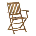 Фотелја на расклопување Joter од природно акација 53x60x90 см