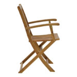 Joter folding armchair natural acacia wood 53x60x90cm - Image 3