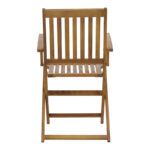 Joter folding armchair natural acacia wood 53x60x90cm - Image 5