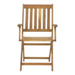 Mobie folding armchair natural acacia wood 56x61x89cm - Слика 4
