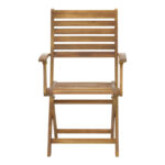 Recofly folding armchair natural acacia wood 52x53x85cm - Слика 4