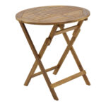 Table Capruva folding natural acacia wood D70x74cm - Слика 3