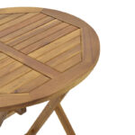 Table Capruva folding natural acacia wood D70x74cm - Слика 4